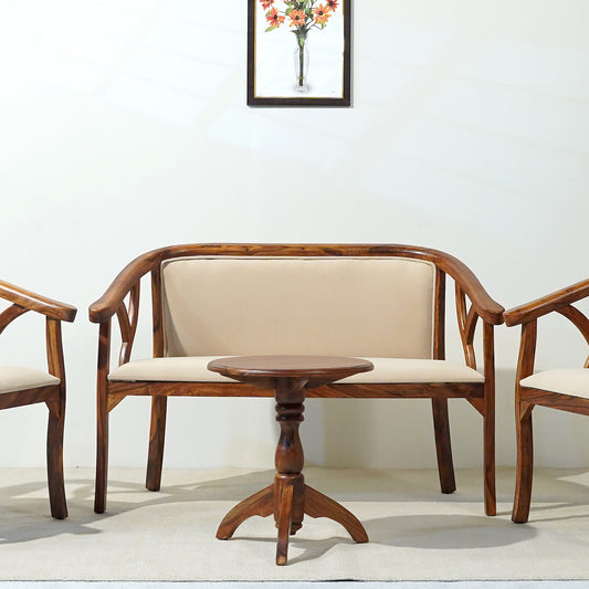 Trident Sheesham Wood Two Seater in Honey Finish