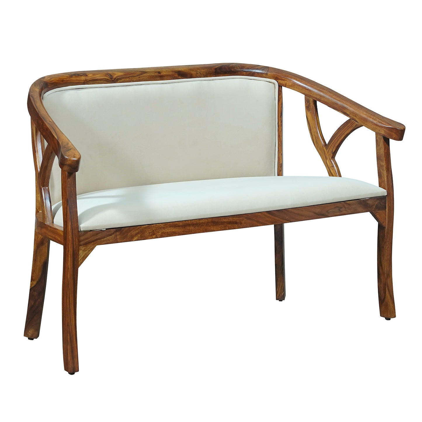 Trident Sheesham Wood Two Seater in Honey Finish