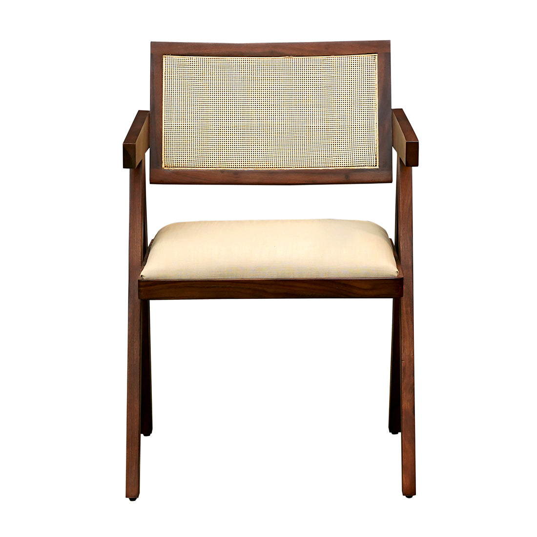 Zester Sheesham Wood Arm Chair in Walnut Finish